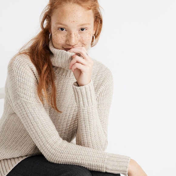 Madewell Sweaters - Madewell ribbed turtleneck tunic sweater S